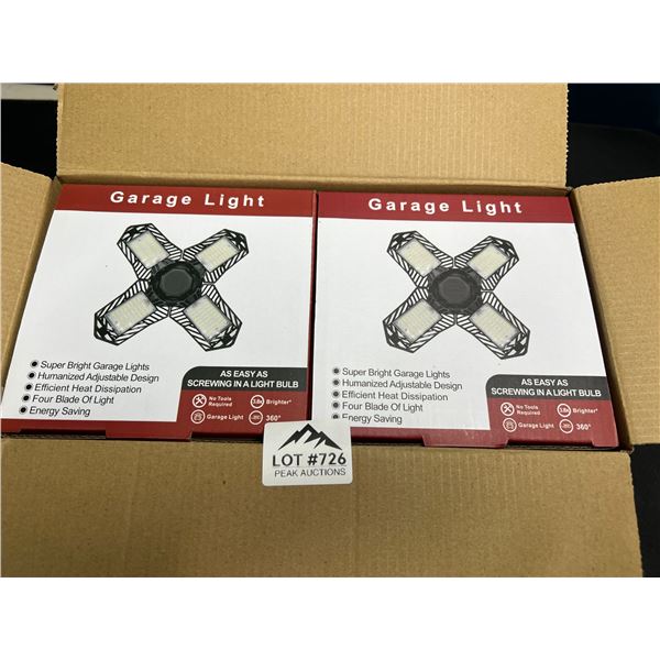 Lot of 2 LED Garage Lights - 2pack - 120W - 12000 Lumens