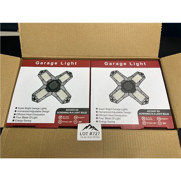 Lot of 2 LED Garage Lights - 2pack - 120W - 12000 Lumens