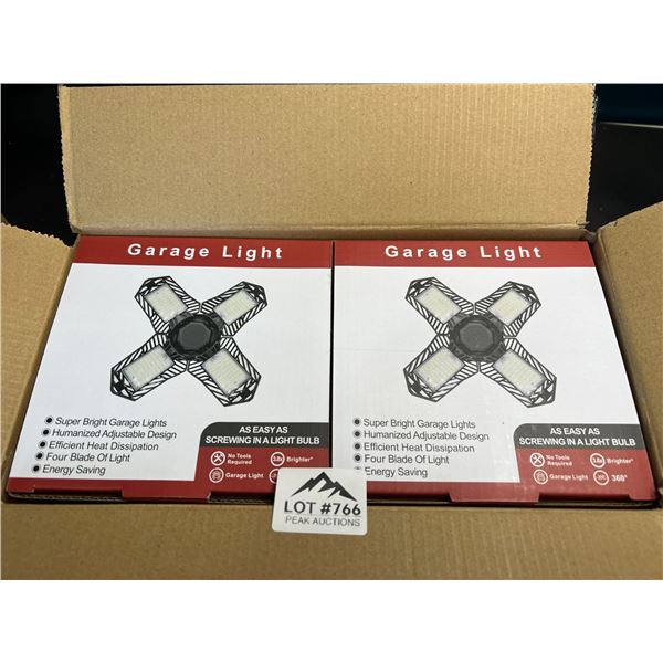 Lot of 2 LED Garage Lights - 2pack - 120W - 12000 Lumens
