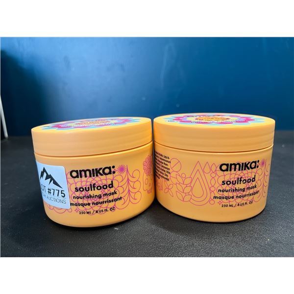 Lot of 2 Amika Soulfood Nourishing Hair Masks - 250ml each