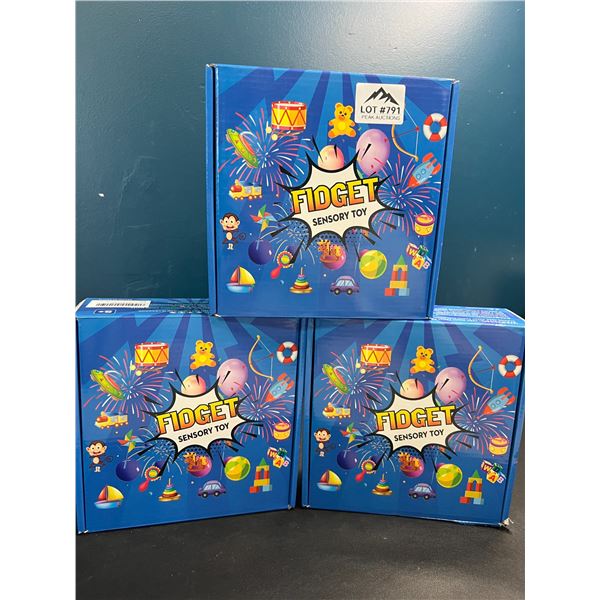 Lot of 3 Fidget Toy Sets - Various Fidget/Sensory Toys - 32PCS