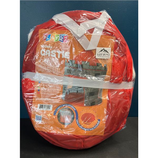 Lot of 1 Wizard Castle Play Tent - Red - 53in x 40in
