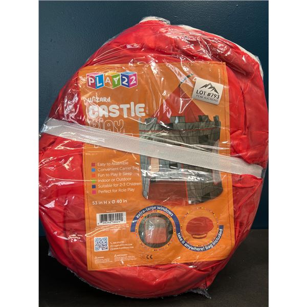 Lot of 1 Wizard Castle Play Tent - Red - 53in x 40in