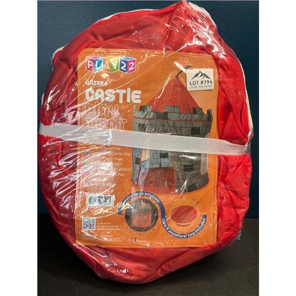 Lot of 1 Wizard Castle Play Tent - Red - 53in x 40in
