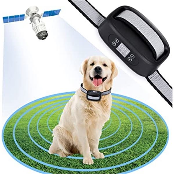 Lot of 1 WIEZ GPS Wireless Dog Fence - Electric Dog Fence with GPS, Range 100-3300 ft