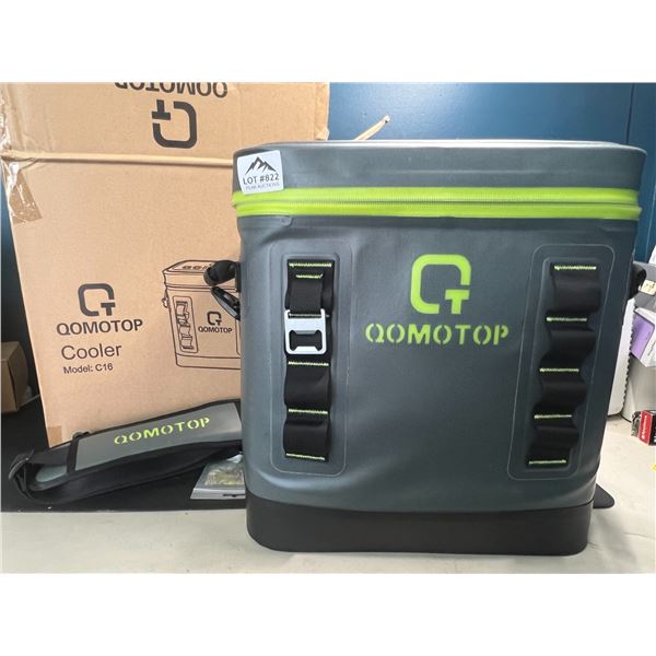 Lot of 1 Qomotop Insulated Cooler Backpack - Holds 24 Cans - 14in x 12 in