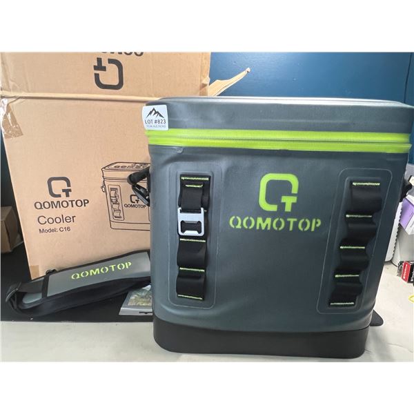 Lot of 1 Qomotop Insulated Cooler Backpack - Holds 24 Cans - 14in x 12 in