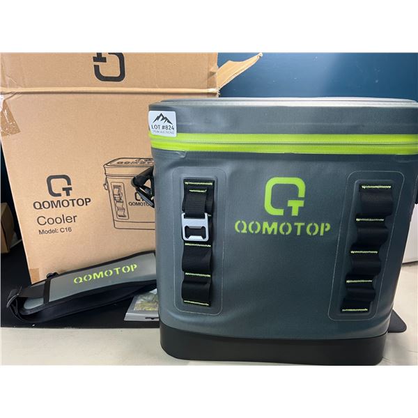 Lot of 1 Qomotop Insulated Cooler Backpack - Holds 24 Cans - 14in x 12 in