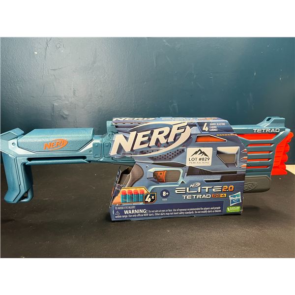 Lot of 1 NERF Elite 2.0 Tetrad 4-Barrel Blasting Toy Gun
