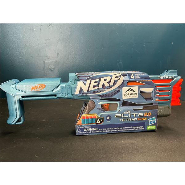 Lot of 1 NERF Elite 2.0 Tetrad 4-Barrel Blasting Toy Gun