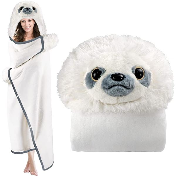 Lot of 1 Wearable Hoodie Blanket - Sloth Design