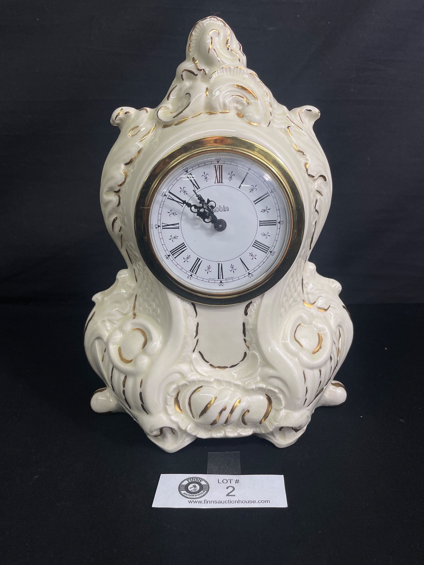 1978 Robin Ceramic WindUp Clock. Duncan Enterprises Germany