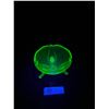 Image 1 : Vintage Uranium Glass Dish. Approx. 5" Diameter  3" High