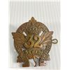 Image 2 : WWI Canada 32nd Battalion Manitoba & Saskatchewan Bronzed Military Cap Badge