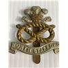 Image 2 : WWI Brass Cap Badge for North Stffordshire Regiments w/Slider Fastener