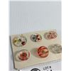 Image 2 : Highly Collectible Antique Czech Clear Glass Handpainted Buttons