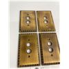 Image 2 : Hollywood Regency Solid Brass Switch Plate Covers. Set Of 4