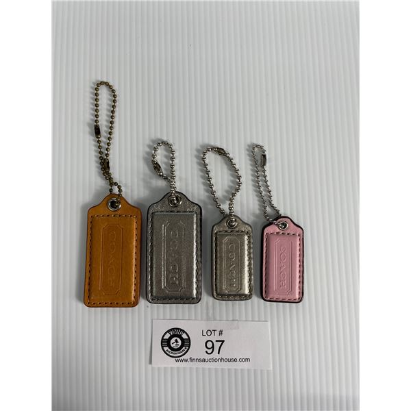 4 Authentic Coach Hang Tags- Assorted Colours