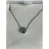 Image 2 : 10K White Gold Chain & Pendant. Both Tested 16 1/2" Chain. 1.21 Grams