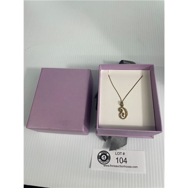 10K Yellow Gold Chain & Pendant. Both Tested 16 1/2" Chain. 2.09 Grams