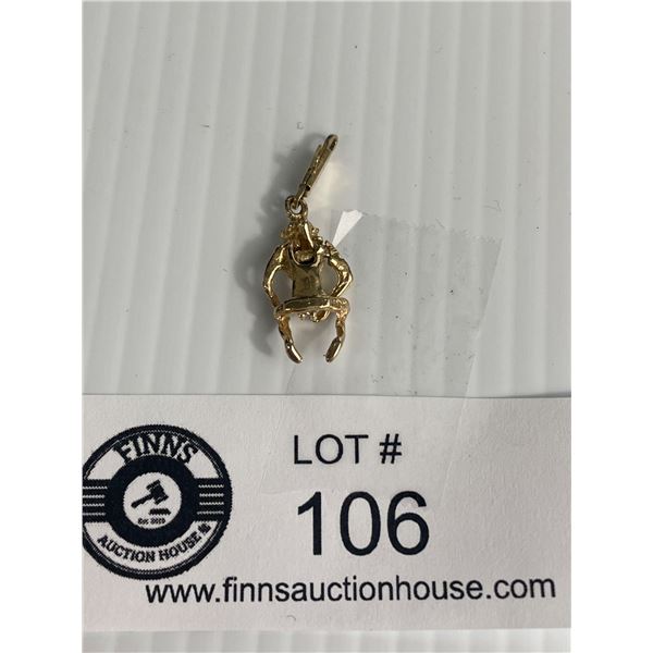 10K Yellow Gold Naughty Monkey Pendant (tested) 1 1/4" Incl. Bale. 1.84 Grams