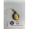 Image 1 : Large Vintage Sterling Silver .925 Hand Made Butterscotch Baltic Amber Pendant 2.25" Signed EU-Teste