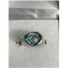 Image 2 : Vintage Lori Bonn Sterling Silver Semi Bezel Set Cusion Cut Topaz Ring 5.07 Grams Size 6