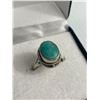 Image 2 : Vintage Bezel Set Larimar? Sterling Silver Ring-Adjustable-8.57 Grams Marked 925 -Tested