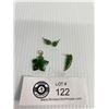 Image 1 : 2 Green BC Jade Pdts. & One Pair BC Jade Stud Earrings