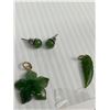 Image 2 : 2 Green BC Jade Pdts. & One Pair BC Jade Stud Earrings