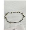 Image 2 : Dainty 925 Sterling Silver w/Genuine Pearls Bracelet