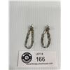 Image 1 : 925 Sterling Silver Braided Chain Earrings