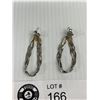 Image 2 : 925 Sterling Silver Braided Chain Earrings