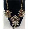 Image 2 : Unusual Vintage Glass & Rhinestone Necklace