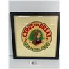 Image 1 : Cyrus The Great Clear Havana Cigars Sign. Approx. 12 1/2" x 12 1/2"