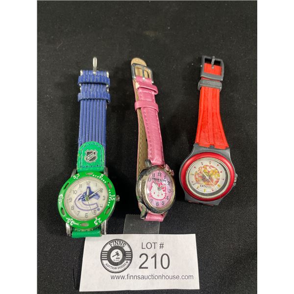 3 Collectible Watches, Hello Kitty, Expo 86, Canucks, Need Batteries