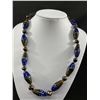 Image 2 : Large Unusual Dark Blue Glass Bead Necklace