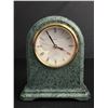 Image 1 : Beautiful Green Marble, Birks Mantel Clock w/Quartz Movement. Perfect Working