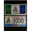 Image 1 : 2 Yukon Metal Plates. 1 Flag, 1 License