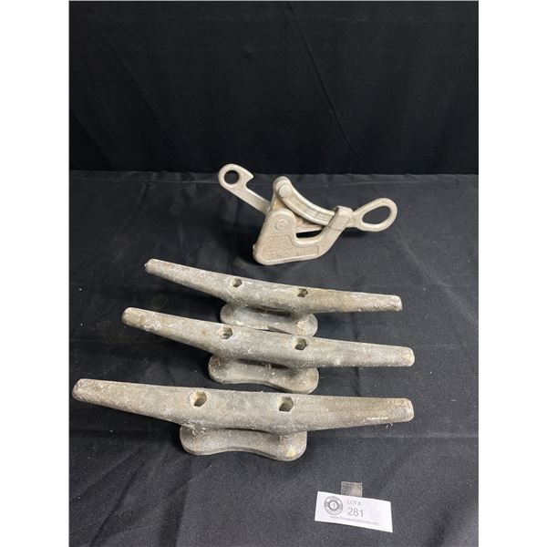 Lot Of Dock Cleats & Cable Pulling Grip