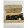 Image 2 : 2 Nicely Detailed Metal Boxes & Box Of Vintage Buttons