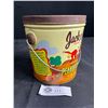 Image 2 : Very Nice Vintage Jack & Jill Peanut Butter Pail. Toronto Canada. Nice Gloss & Graphics. Approx. 6"