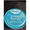 Image 2 : Very Nice Vintage Shedd's Peanut Butter 5Lb Pail. Fun Elf Graphics w/Animals Approx. 6 1/2" tall