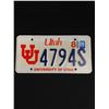 Image 1 : 2009 Utah "University Of Utah" License Plate Hard to Find