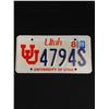 Image 1 : 2009 Utah "University Of Utah" License Plate Hard to Find