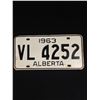 Image 1 : 1963 Alberta License Plate Nice Condition