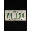 Image 1 : 1959 Alberta License Plate