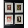 Image 1 : 4 Framed Advertising Signs From The Vintage Art Poster Collection. Approx. 13" x 15"