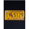 Image 1 : 1986 Wyoming Cowboy Graphics Tin License Plate