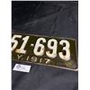 Image 2 : 1917 New York License Plate